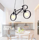 ความคิดสร้างสรรค์ LED ภายในจักรยานแสงจี้ 9w สำหรับระเบียงห้องนอนสีดำสีขาว