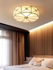 ทองแดงในประเทศแสงไฟ LED โคมไฟเพดานฝาครอบแก้วห้องนอนที่อยู่อาศัย 10 ~ 50 วัตต์ร้านอาหารคาเฟ่