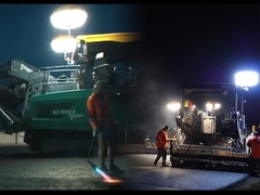 600W LED Safety Balloon Light Tower รางไฟฟ้าที่ไม่มีแสงสว่างสําหรับการซ่อมแซมอาคารถนน