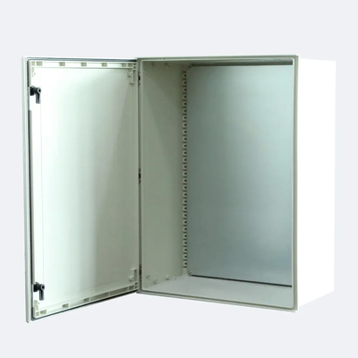 กล่องกรอบไฟฟ้าสําหรับการกระจายไฟฟ้าภายนอก สายใยแก้ว พื้นผิวขาว 300x250x140mm
