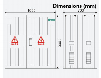 1000x1000x700mm SMC ไฟเบอร์กล๊าส กล่องสายไฟฟ้าความดันต่ํา