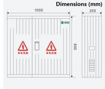800x1000x350 มิลลิเมตร SMC สายใยแก้ว Box ขาว