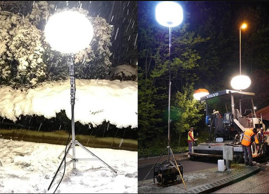 ไฟบอลลูน LED 360 องศา SUN 480W สำหรับไฟส่องสว่างบริเวณก่อสร้างยามค่ำคืน ปราศจากแสงแยงตา
