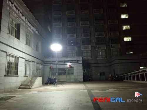 โซลูชันไฟส่องสว่าง LED บอลลูนแบบตั้งพื้น 200W ปราศจากแสงสะท้อน สำหรับงานอุตสาหกรรมและกู้ภัย