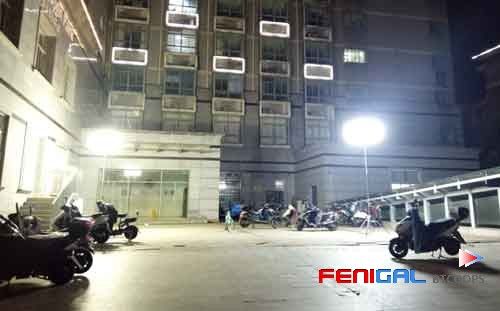 โซลูชันไฟส่องสว่าง LED บอลลูนแบบตั้งพื้น 200W ปราศจากแสงสะท้อน สำหรับงานอุตสาหกรรมและกู้ภัย