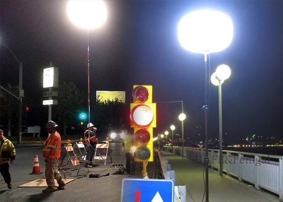 800W Dimmable LED Inflatable Light Tower สามารถปรับแต่งได้สําหรับการช่วยเหลือกลางคืน ความปลอดภัยในการก่อสร้าง