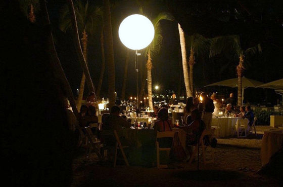 ร่มกลางแจ้ง 600 วัตต์ดวงจันทร์บอลลูนแสงเหตุการณ์ตกแต่ง 1.6 เมตร /5.2ft เส้นผ่าศูนย์กลาง