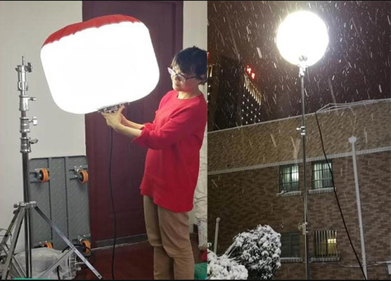 วัสดุ Polysilk SUN 480W ไฟบอลลูน LED สําหรับถนนถนนแอสฟัลต และสถานที่ก่อสร้าง